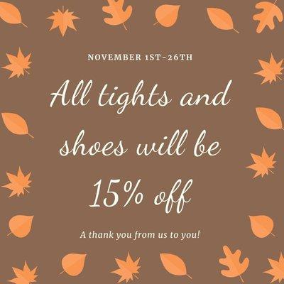 Tights and shoe sale!