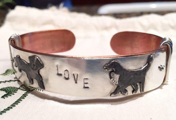 Custom dog cuff.