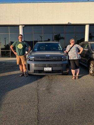 My husband and I with our brand new Hyundai Santa Fe Limited!