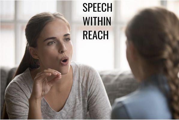 Speech Within Reach speech therapy session.