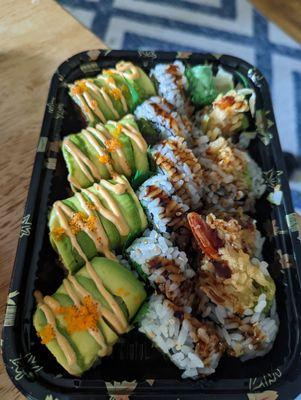 Hot Girl Roll (left) Shrimp Tempura Roll (right - 2 orders)