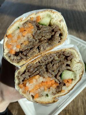 Lemongrass beef banh mi