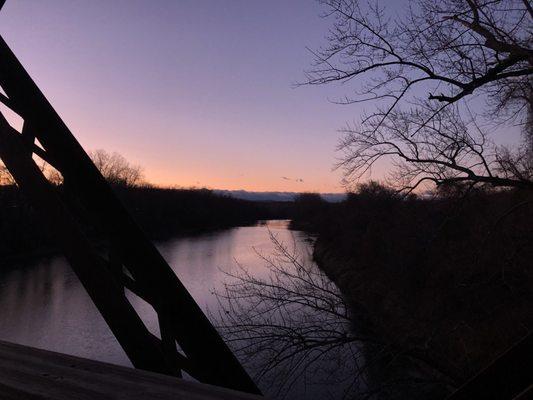 Sunset over the Connecticut River