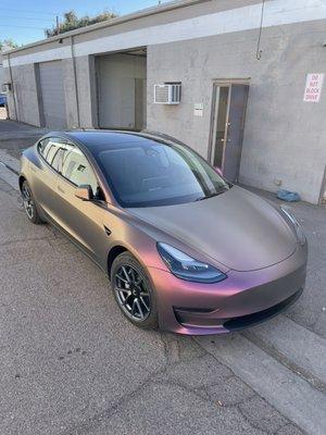 Oracal color shift  on this Tesla