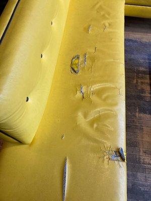 Couch has seen better days