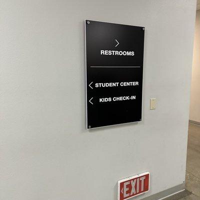 Sign restrooms