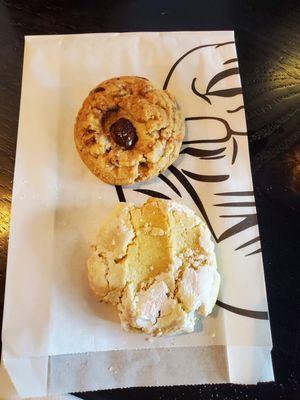 Nutella cookie and lemon cookie