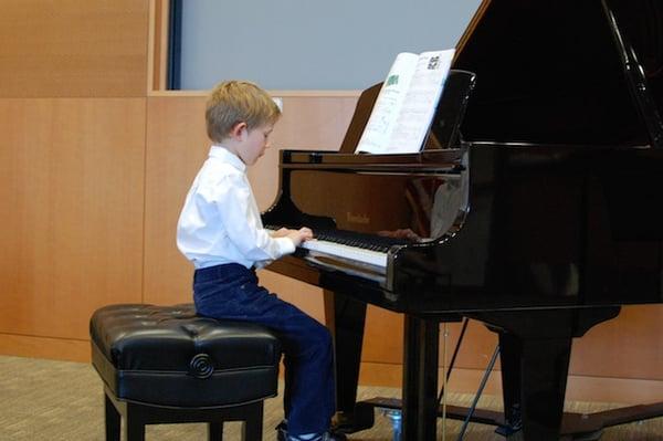 Piano Student at the San Mateo Public Library.