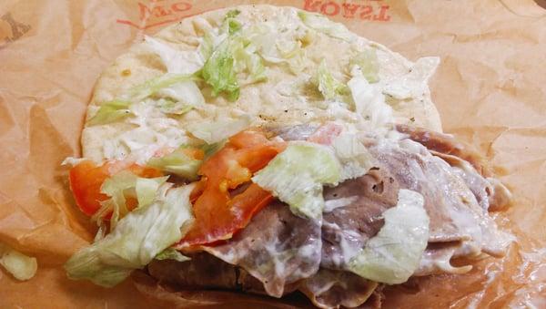 Gyro. Better than the one from a couple of years ago, but still nothing like a real gyro.