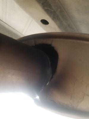 22 day old muffler.  Fell apart.  Princeton tire admitted its low quality and has refused to make it right.