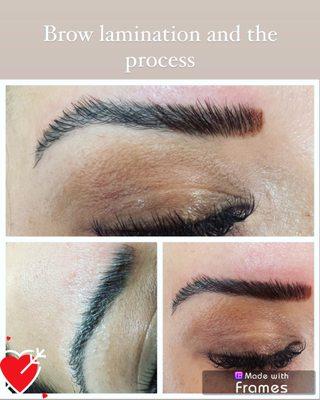 Brow lamination and the process