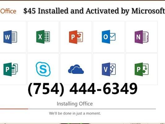 $45 Microsoft office 2016 Activated by Microsoft