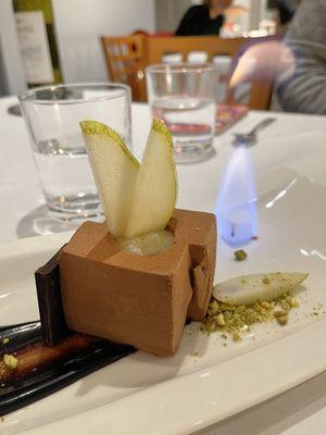 Pear chocolate dessert