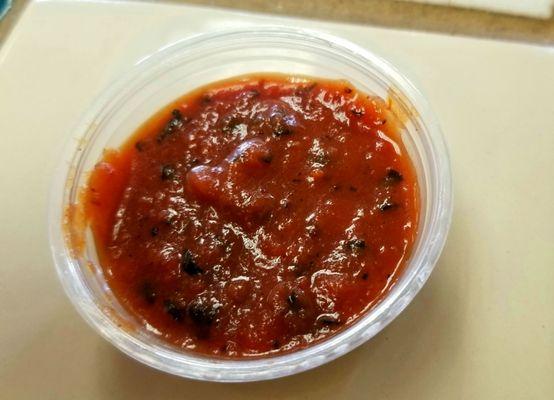 Their delicious roasted pichante salsa.