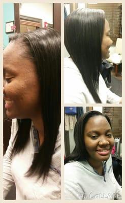 Full sew in with minimal leave out