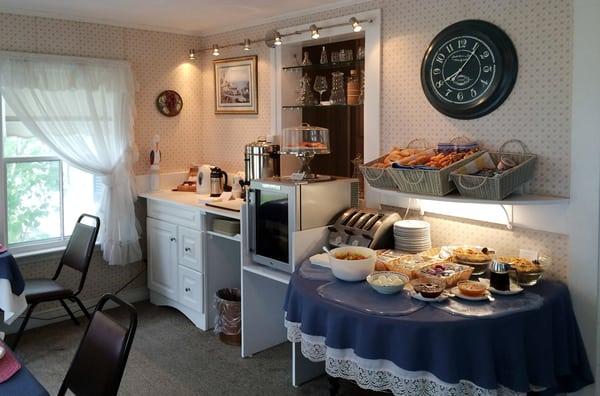 European-style Breakfast Buffet for Inn and Motel guests.