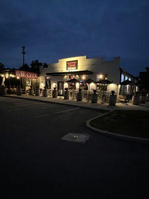 Storefront at night