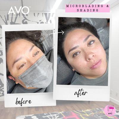 Microblading and manual shading