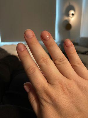 A week and a half out, missing two and a half nails.