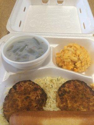 Grilled Alaskan salmon cake meal- All for $4.99! It was delicious!