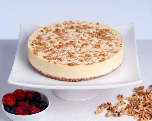 Zoie's Orginal New York Style Cheesecake with a graham cracker crust. (Walnuts Optional)