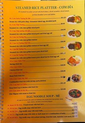 Latest menu with food items added