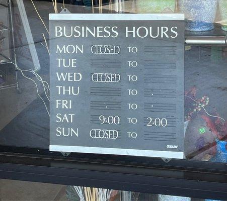 Business hours