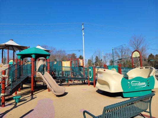 Playground and bench