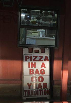 Pizza in a bag!  "This is not Burger King, you don't get it your way you take it my way!"