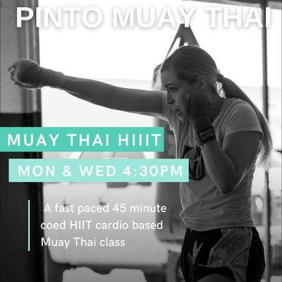 Muay Thai HIIT class Mon & Wed 4:30pm