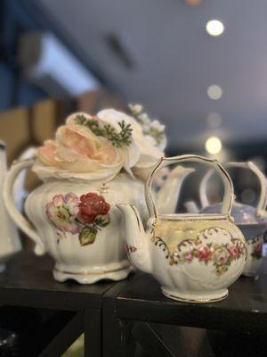 Charming antique teapots