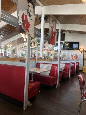 Inside diner