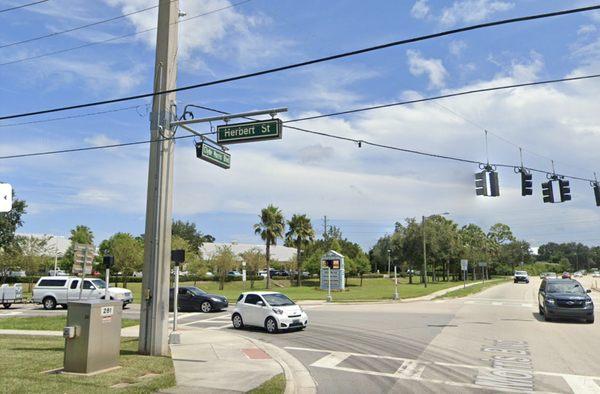 Across from Ritters Ice Cream in Port Orange Florida