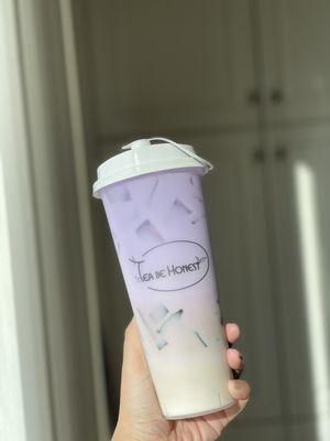 Taro Milk Tea w/Grass Jelly