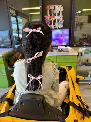 Creative braid after haircut