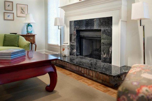 Fireplace surround and hearth