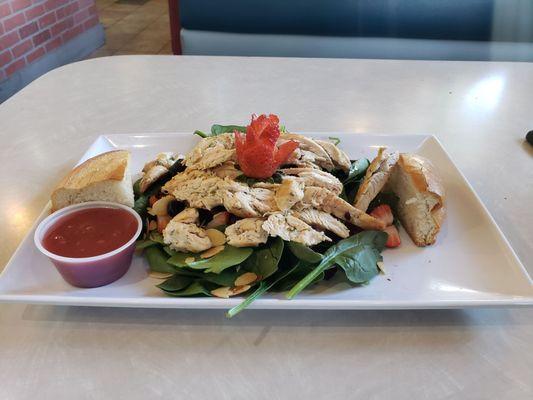 Awsome Strawberry Almond Grill Chicken Salad.