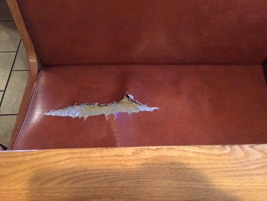 Most of the seats look like this and even some booths had NO seats.