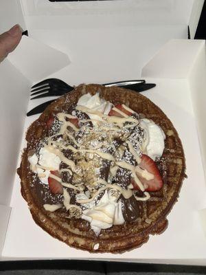 6. Black Angel Waffle with Vanilla Ice cream