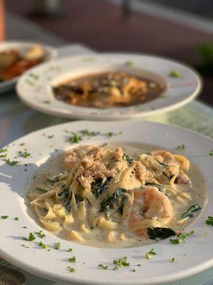 Seafood fettuccine