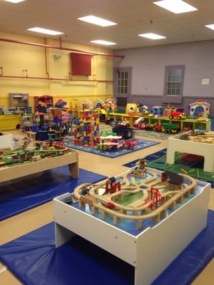 Our space occupies 10,000 square feet and caters to all 0-5 year-old kids!