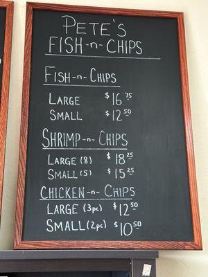 Menu board