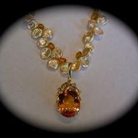 35 cts Golden Citrine clipper pendant with Keshi pearl and citrine bead necklace