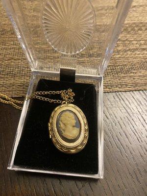 Locket that the staff member helped my daughter find, and special box.