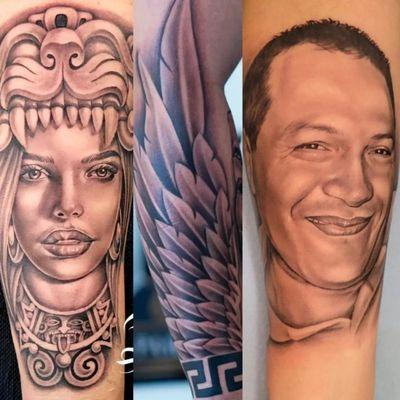 Black and Grey Portrait tattoos and more! By Keaks Hurtado