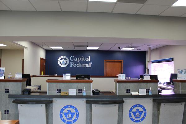 Interior of the West Manhattan Capitol Federal® Branch.