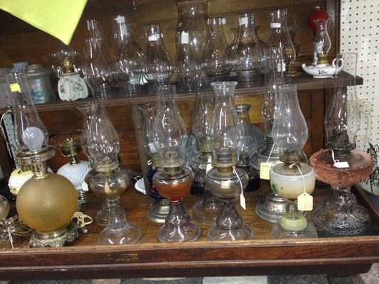 Oil lamps in all shapes and sizes