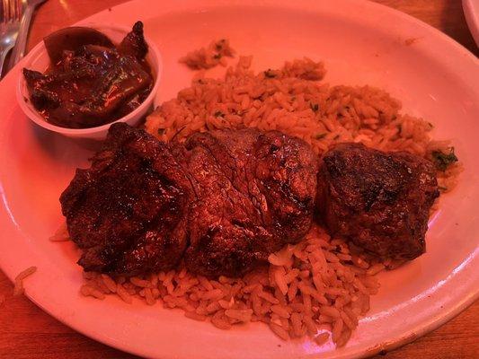 Filet medallions under horrible photo lighting