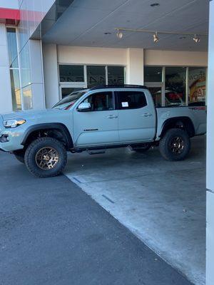 New  Tacoma   with all the add ons installed by Toyota of Poway  Service  Department