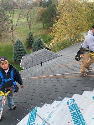 Mid-install Davinci Composite Roof tiles